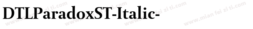 DTLParadoxST-Italic字体转换