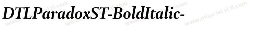 DTLParadoxST-BoldItalic字体转换