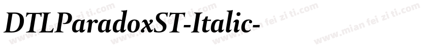 DTLParadoxST-Italic字体转换