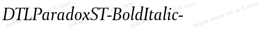 DTLParadoxST-BoldItalic字体转换
