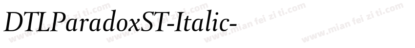 DTLParadoxST-Italic字体转换