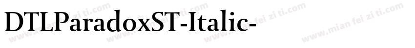 DTLParadoxST-Italic字体转换
