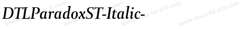 DTLParadoxST-Italic字体转换