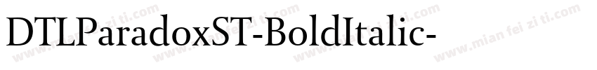 DTLParadoxST-BoldItalic字体转换
