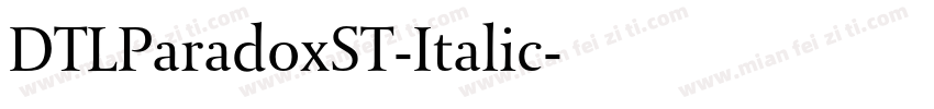 DTLParadoxST-Italic字体转换