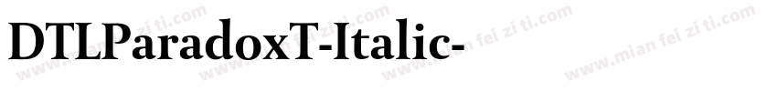 DTLParadoxT-Italic字体转换