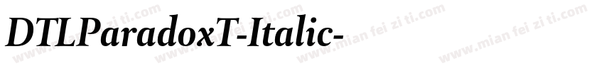 DTLParadoxT-Italic字体转换