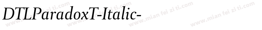 DTLParadoxT-Italic字体转换