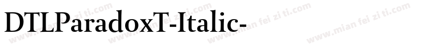 DTLParadoxT-Italic字体转换
