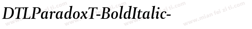 DTLParadoxT-BoldItalic字体转换