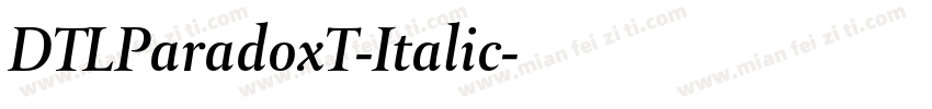 DTLParadoxT-Italic字体转换