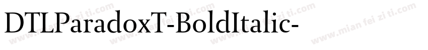 DTLParadoxT-BoldItalic字体转换