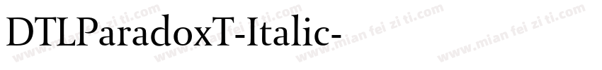 DTLParadoxT-Italic字体转换