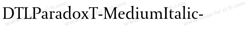 DTLParadoxT-MediumItalic字体转换