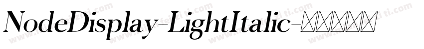 NodeDisplay-LightItalic字体转换