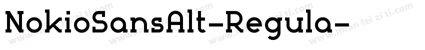 NokioSansAlt-Regula字体转换