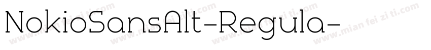 NokioSansAlt-Regula字体转换