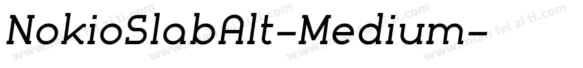 NokioSlabAlt-Medium字体转换