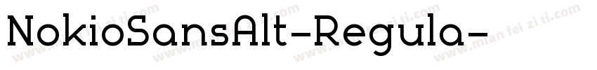 NokioSansAlt-Regula字体转换
