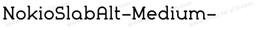 NokioSlabAlt-Medium字体转换