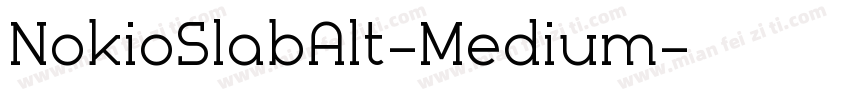 NokioSlabAlt-Medium字体转换