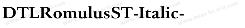 DTLRomulusST-Italic字体转换