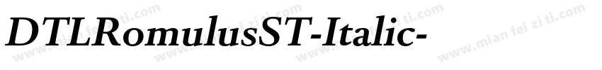 DTLRomulusST-Italic字体转换