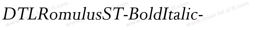 DTLRomulusST-BoldItalic字体转换