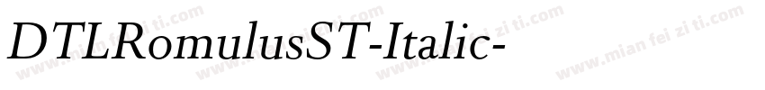 DTLRomulusST-Italic字体转换