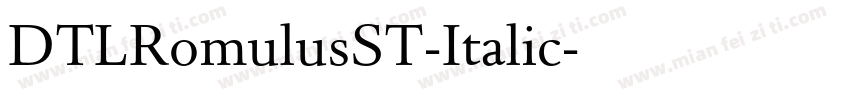 DTLRomulusST-Italic字体转换