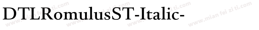 DTLRomulusST-Italic字体转换