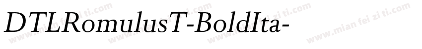DTLRomulusT-BoldIta字体转换