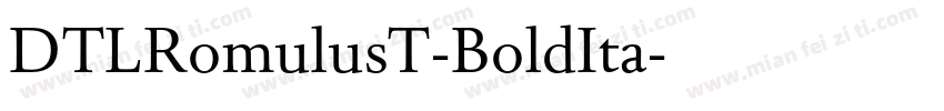 DTLRomulusT-BoldIta字体转换