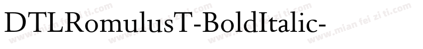 DTLRomulusT-BoldItalic字体转换