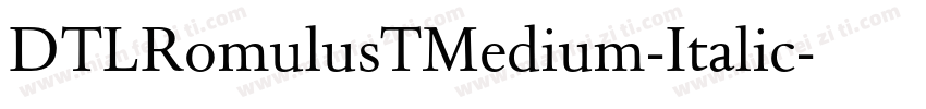 DTLRomulusTMedium-Italic字体转换
