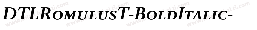 DTLRomulusT-BoldItalic字体转换