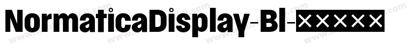 NormaticaDisplay-Bl字体转换