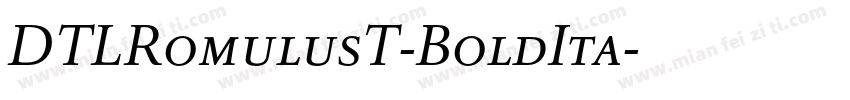DTLRomulusT-BoldIta字体转换