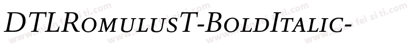 DTLRomulusT-BoldItalic字体转换
