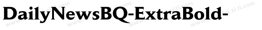 DailyNewsBQ-ExtraBold字体转换