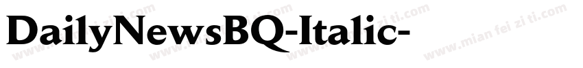 DailyNewsBQ-Italic字体转换