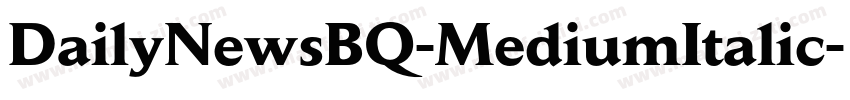 DailyNewsBQ-MediumItalic字体转换