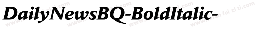 DailyNewsBQ-BoldItalic字体转换