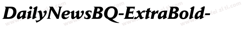 DailyNewsBQ-ExtraBold字体转换