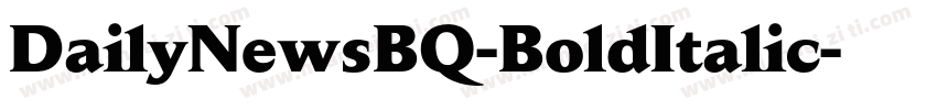 DailyNewsBQ-BoldItalic字体转换