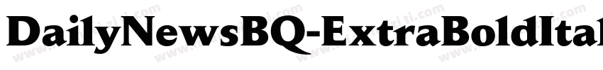 DailyNewsBQ-ExtraBoldItalic字体转换