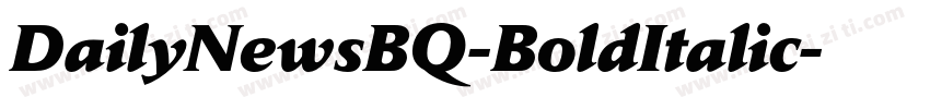 DailyNewsBQ-BoldItalic字体转换