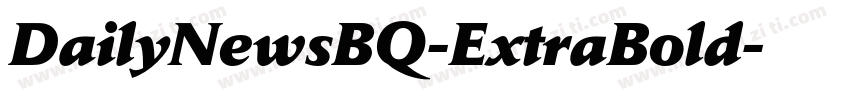 DailyNewsBQ-ExtraBold字体转换