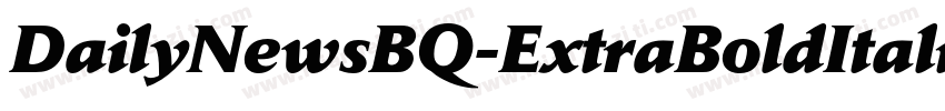 DailyNewsBQ-ExtraBoldItalic字体转换