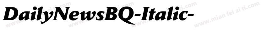 DailyNewsBQ-Italic字体转换